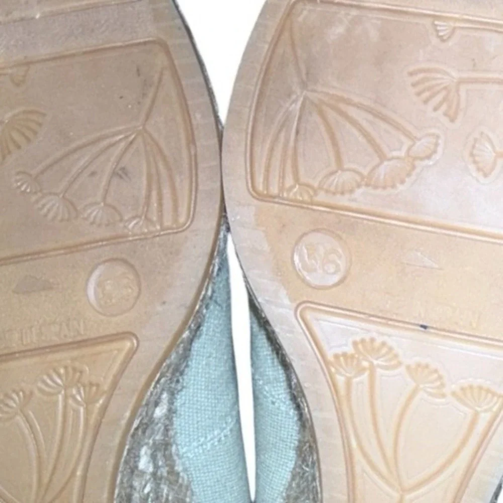 VISACATA Barcelona Womens US 5.5/6 EU 36 Espadrilles Pale Green Wedge Shoes‎